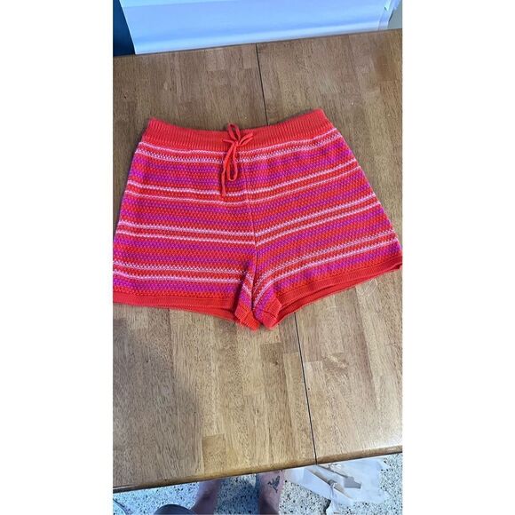 MADDEN NYC RED PINK PURPLE SHORTS WOMENS SIZE L - Picture 2 of 12